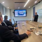 Puerto San Antonio expone a Liga Marítima su proyección portuaria y el megapuerto