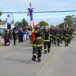 Voluntarios de la Provincia desfilaron por el día del Bombero en Algarrobo